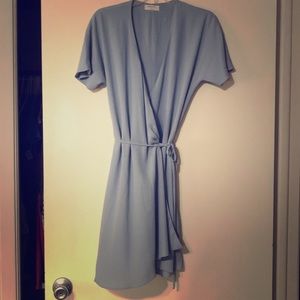 Babaton blue wrap dress